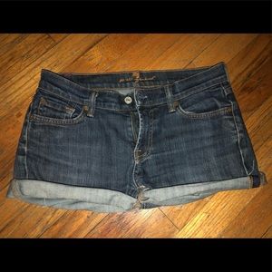 classic blue cutoff/ rollup  jean shorts, worn 2x